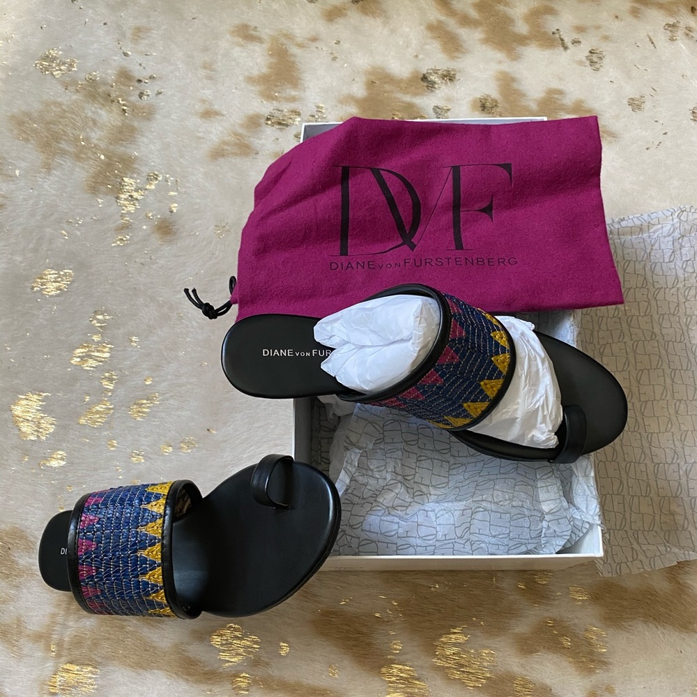 Diane von Furstenberg toe loop sandals